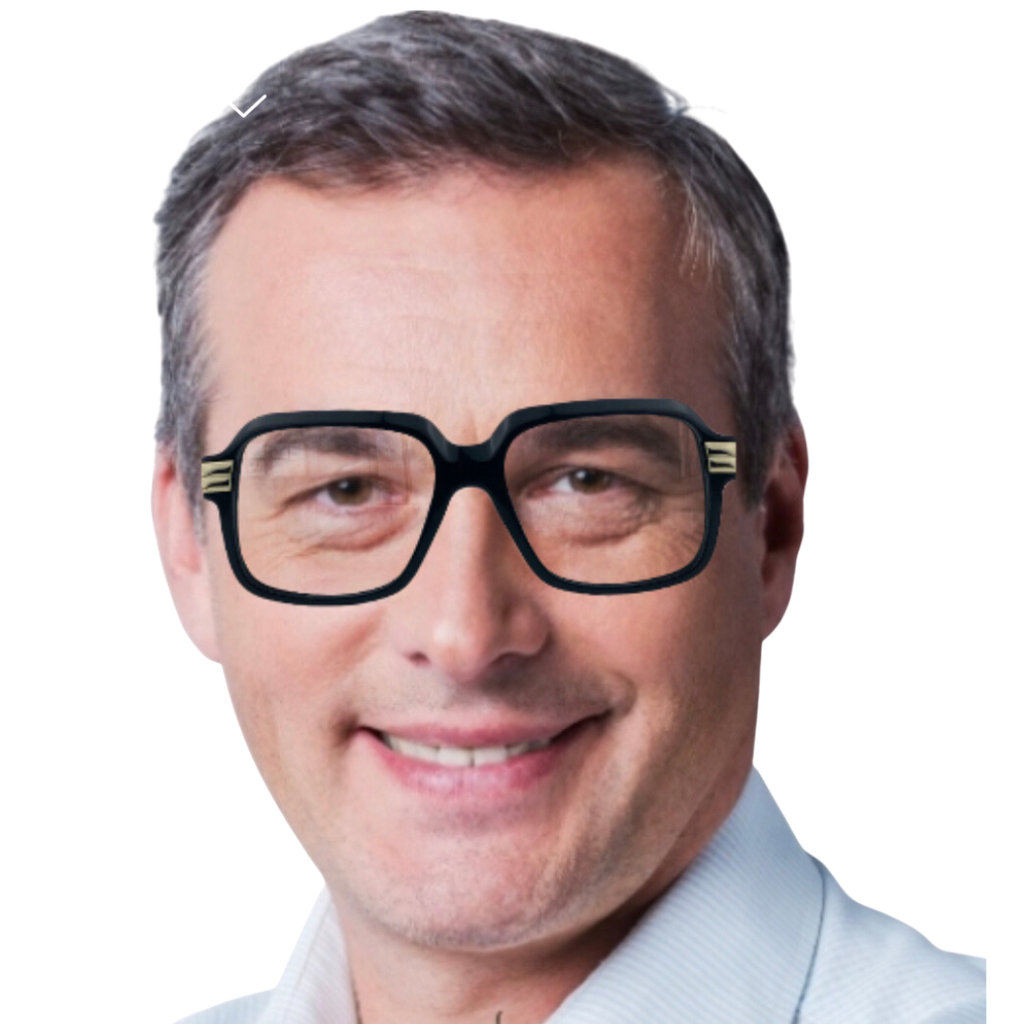Ephraim In Black Silk Acetate : Unisex/Modified Square Frame Fits Medium To Wide Faces