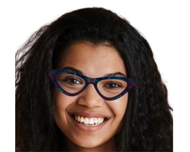 Daline In Rainbow Paint Acetate: Women's Cat Eye/Fits Medium To Wide Faces