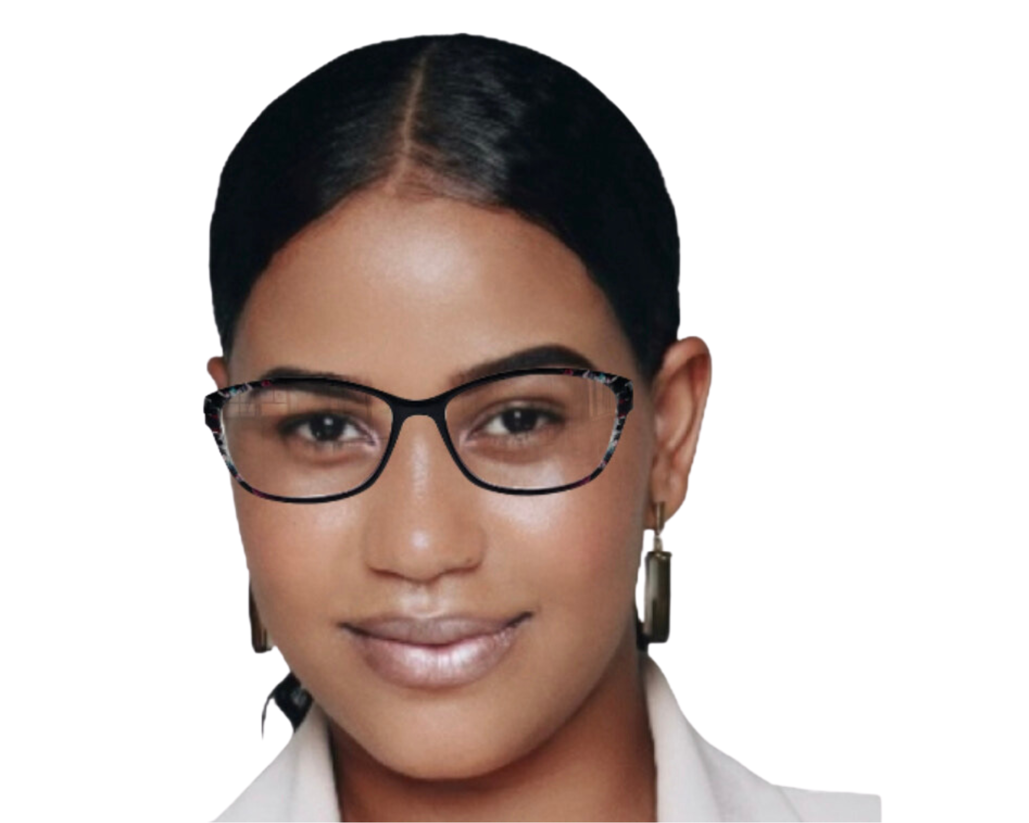 Delilah In Speckled Paint Acetate:  Cat Eye Fits Medium Size Faces