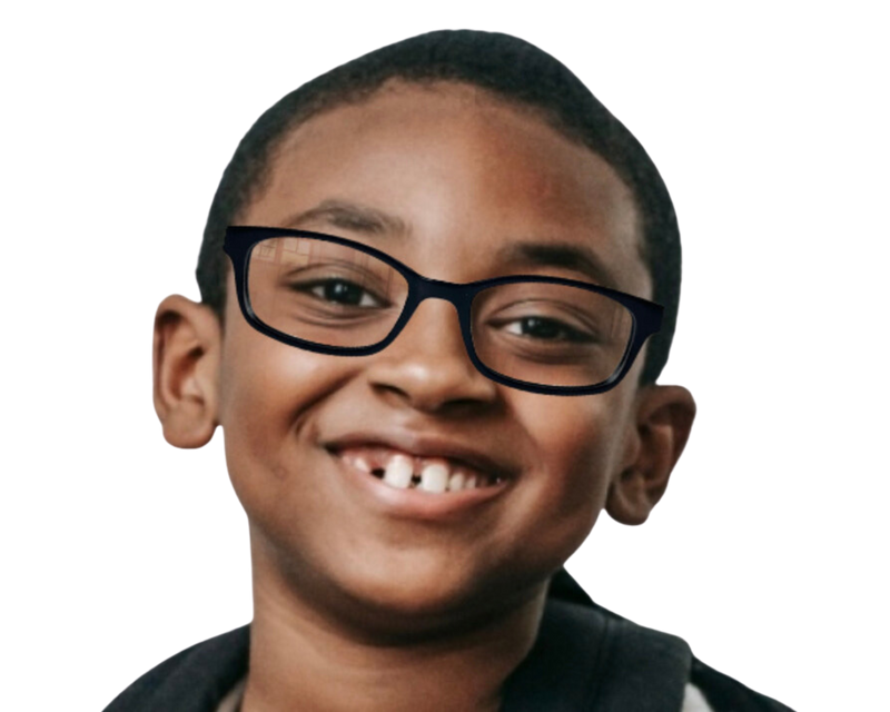 Jean In Midnight Acetate With Red Temples: Kid's Eyewear For Ages 8-12