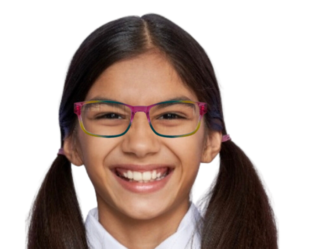 Bethany In rainbow candy acetate: kid's Eyewear For Ages 8-12