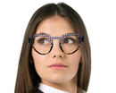 Rachel In Translucent Grid Tortoise:  Womens Modified Oval Fits Medium To Wide Faces (jill)
