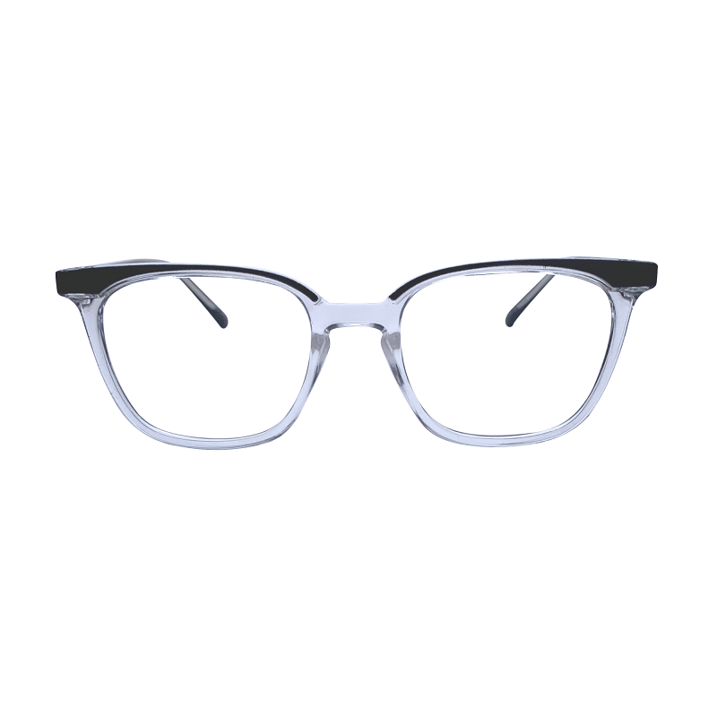 Chase In Black Crystal Acetate: Unisex/Modified Oval Frame Fits Small To Medium Size Faces