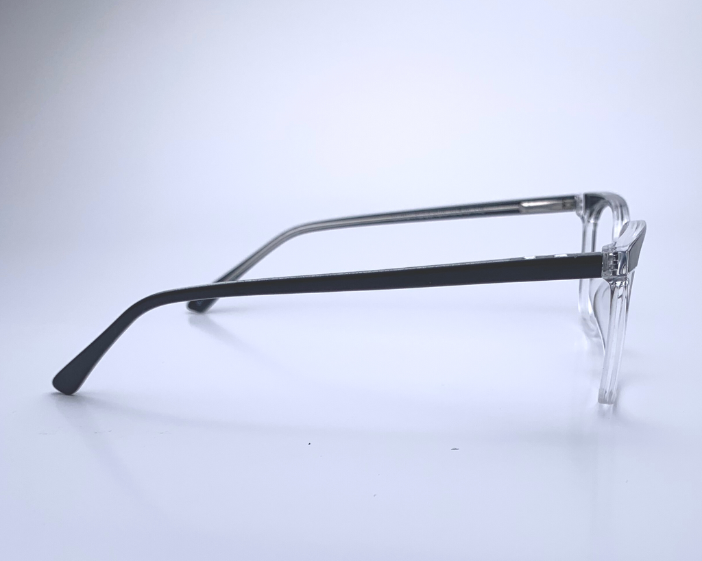 Chase In Black Crystal Acetate: Unisex/Modified Oval Frame Fits Small To Medium Size Faces