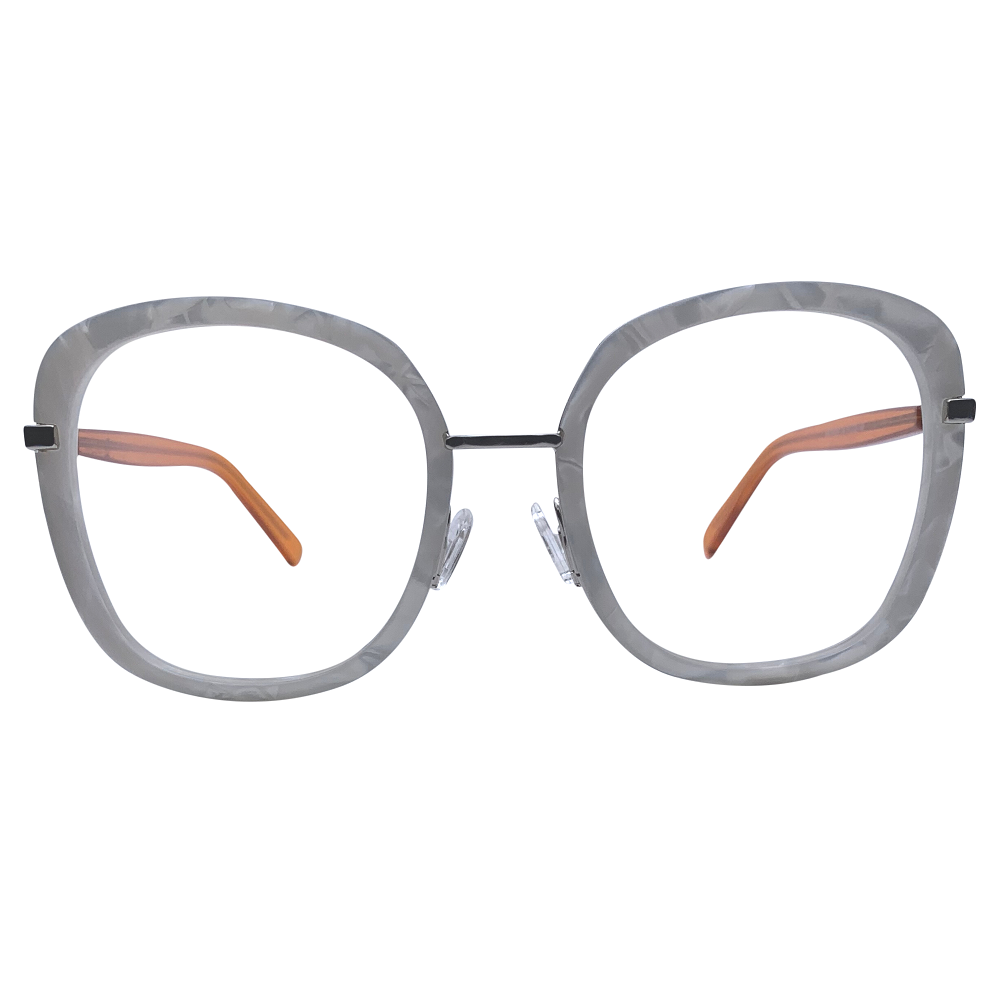 Lydia In Gray Marble: Women's Modified Oval Fits Medium To Wide Faces (jill)