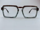 Gideon In Kakalou green Tortoise: Unisex Modified Square Fits Medium To Wide Faces