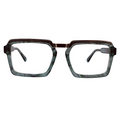 Gideon In Kakalou green Tortoise: Unisex Modified Square Fits Medium To Wide Faces