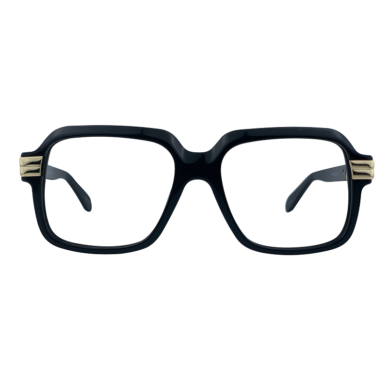 Ephraim In Black Silk Acetate : Unisex/Modified Square Frame Fits Medium To Wide Faces