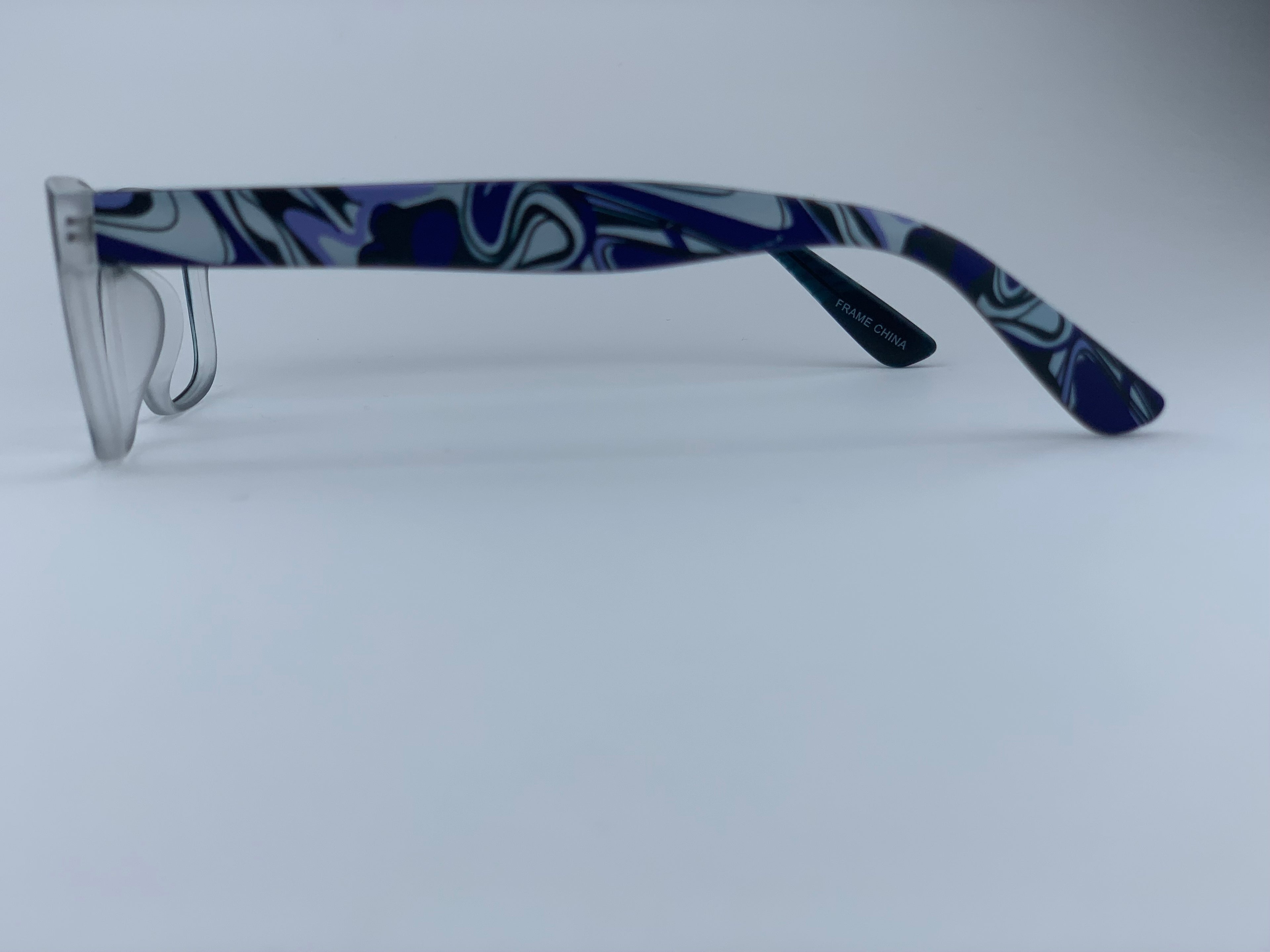 Micah In Midnight Black With Patterned Temples:Unisex Frame Fits Medium To wide Faces (jill)