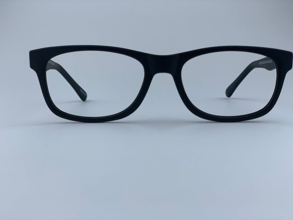 Mara In Midnight Charcoal Acetate:  Unisex Modified Oval fits Small To Medium Size Faces (jill)
