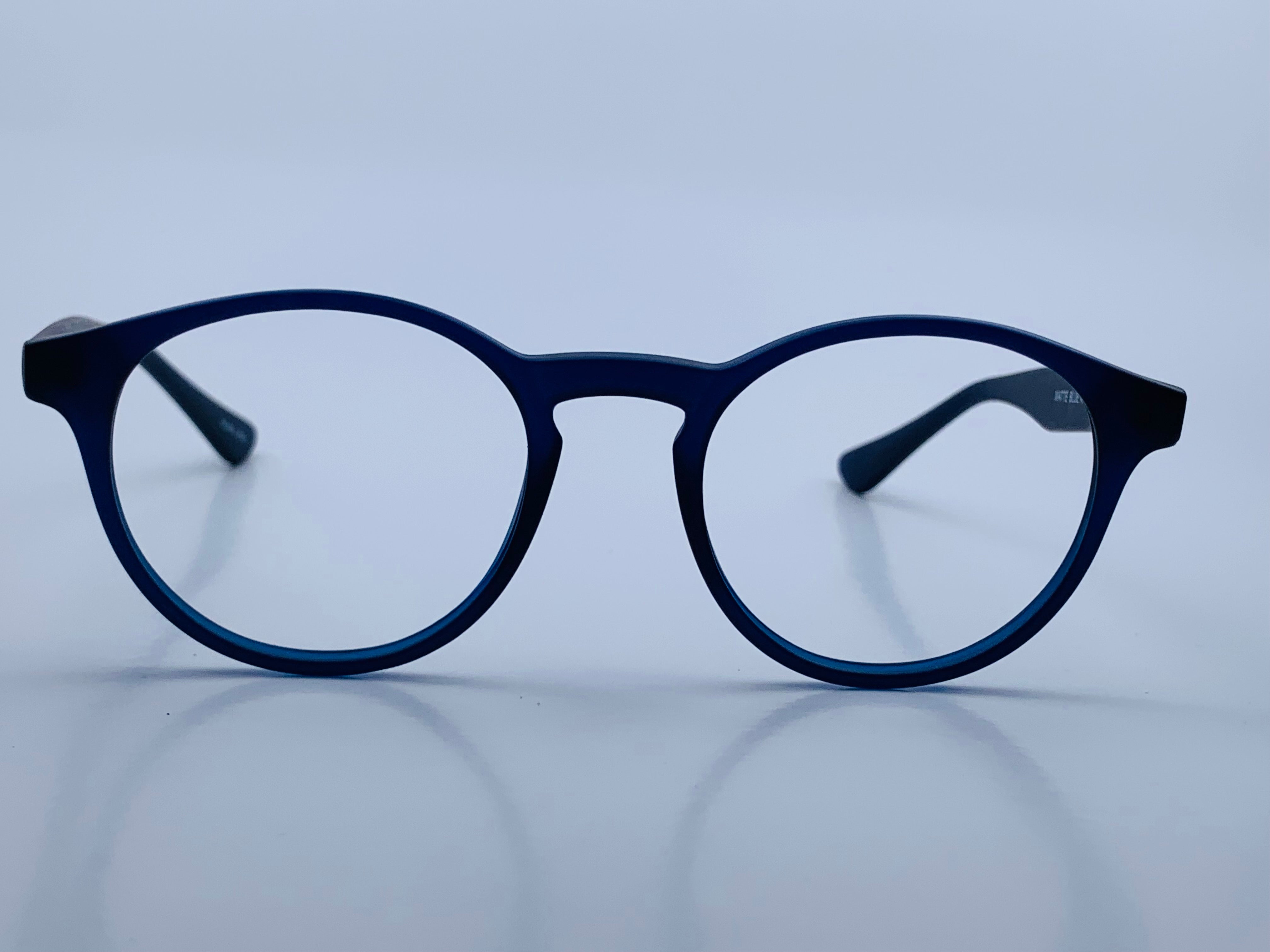 Felix In Blue Matte Acetate: Men's Round Fits Medium Size Faces 47-20-140