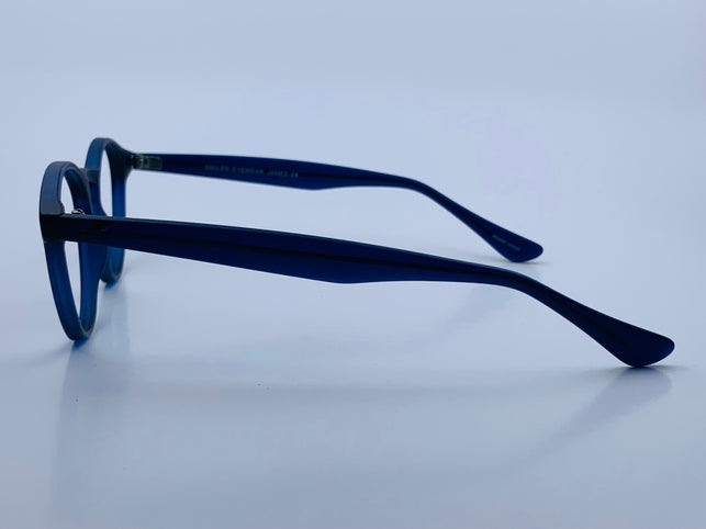 Felix In Blue Matte Acetate: Men's Round Fits Medium Size Faces 47-20-140
