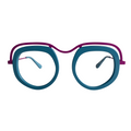 Bethel In Sleek Turquoise With Purple Brow: Women's Modified Oval/Fits Medium To Wide Faces