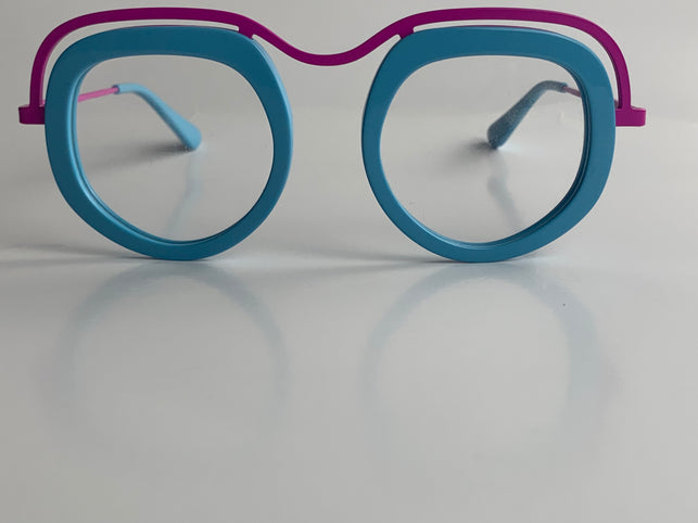 Bethel In Sleek Turquoise With Purple Brow: Women's Modified Oval/Fits Medium To Wide Faces