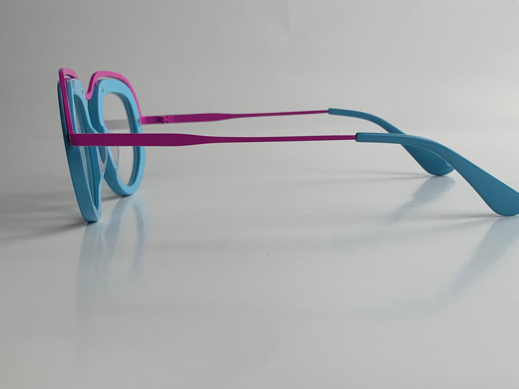 Bethel In Sleek Turquoise With Purple Brow: Women's Modified Oval/Fits Medium To Wide Faces