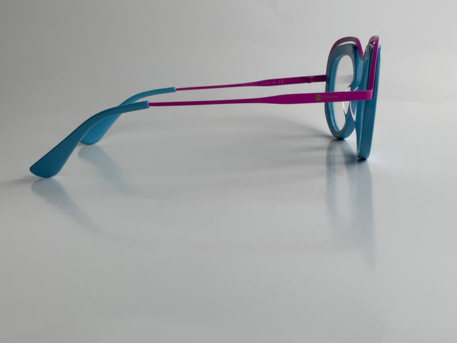 Bethel In Sleek Turquoise With Purple Brow: Women's Modified Oval/Fits Medium To Wide Faces