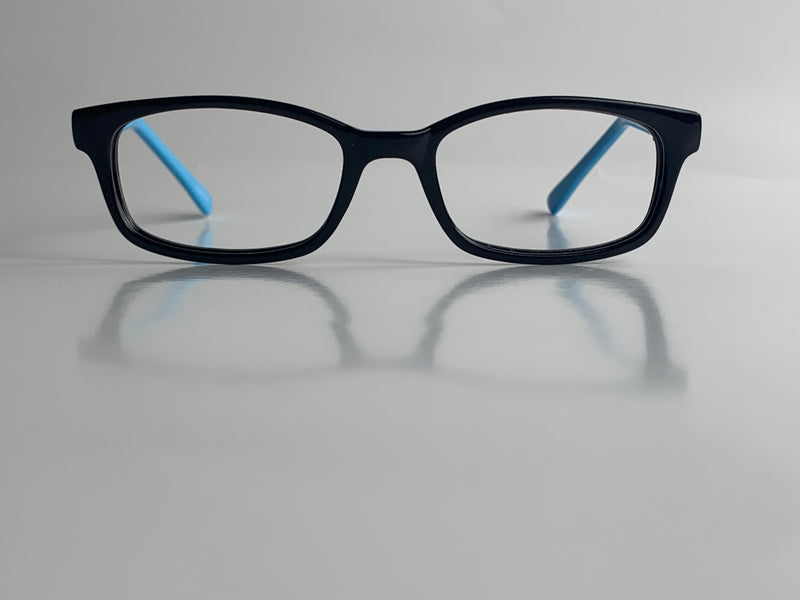 Pascal In Midnight Acetate With Baby Blue Temples: Kid's Eyewear Fits Age 8-12