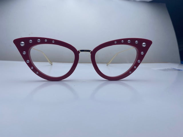 Bijoux In Red Agate Rock: Women's  Cat Eye/Fits Medium To Wide Faces