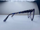 Angela In Blue Spot Jasper:  Women's Cat Eye Fits Medium To Wide Faces