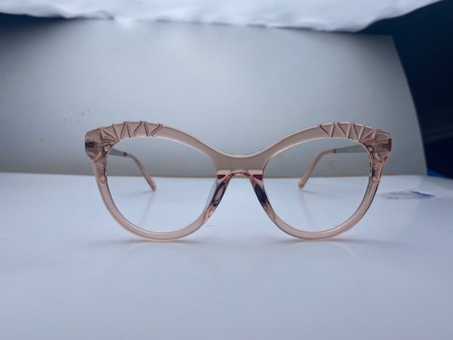 Leah In Rose Quartz Acetate; Women's Cat Eye Fits Medium To Wide Faces (jill)
