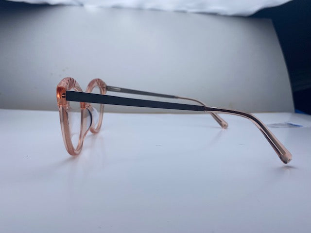 Leah In Rose Quartz Acetate; Women's Cat Eye Fits Medium To Wide Faces (jill)