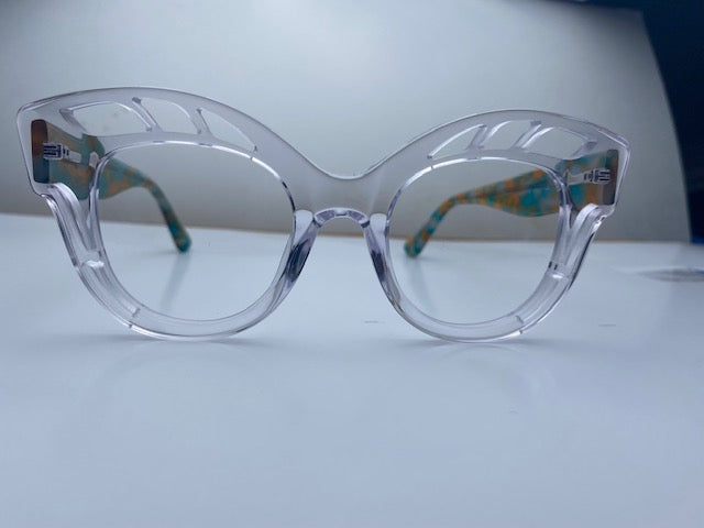 Hannah In Clear Kokoye Acetate: Women's Cat Eye Fits Medium To Wide Faces