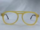 Harold In Translucent Banana:  Unisex Frame Fits Medium To Wide Faces