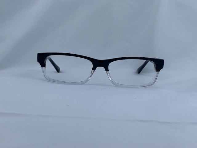 Amos In Faded Black Crystal: Unisex Square Fits Medium Size Faces