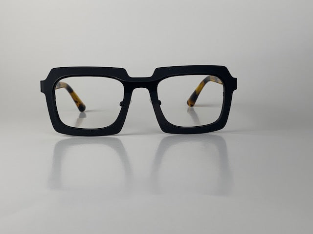 Baxter In Midnight Black:  Men's  Square/Fits Medium To Wide Faces