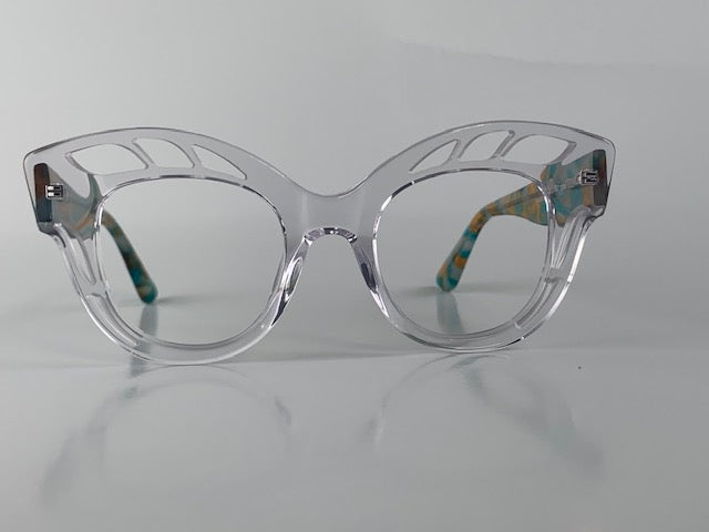 Hannah In Clear Kokoye Acetate: Women's Cat Eye Fits Medium To Wide Faces
