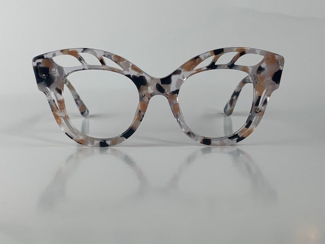 Hannah In Speckled  Acetate: Women's Cat Eye Fits Medium To Wide Faces