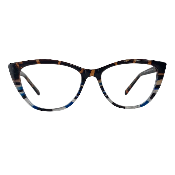 Eve In Blue Tortoise Specks:  Women's Eyewear Fits Medium Size Faces