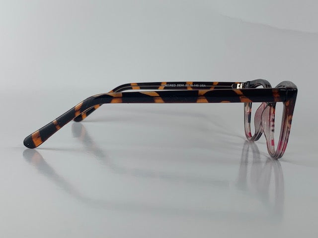 Eve In Red Tortoise Specks: Women's Cat Eye Fits Medium Size Faces
