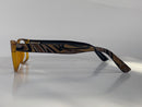 Micah In Indigenous Patterned Brown Temples: Unisex Frame Fits Medium To wide Faces (jill)