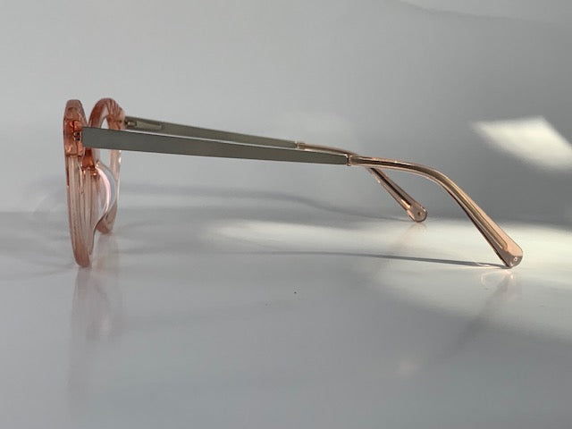 Leah In Rose Quartz Acetate; Women's Cat Eye Fits Medium To Wide Faces (jill)