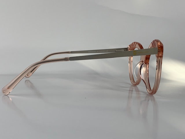 Leah In Rose Quartz Acetate; Women's Cat Eye Fits Medium To Wide Faces (jill)