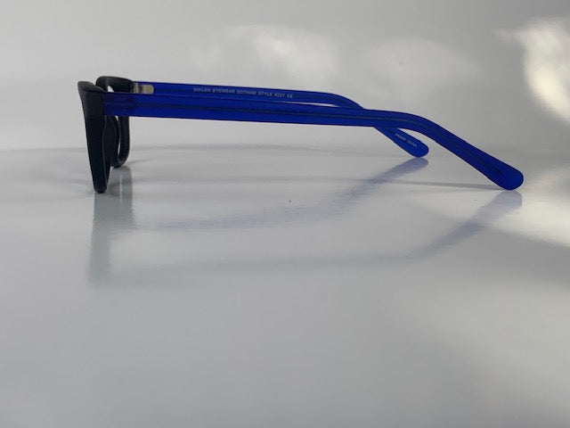 Dina in Midnight Acetate With Blue Temples:  women’s Eyewear fits narrow faces