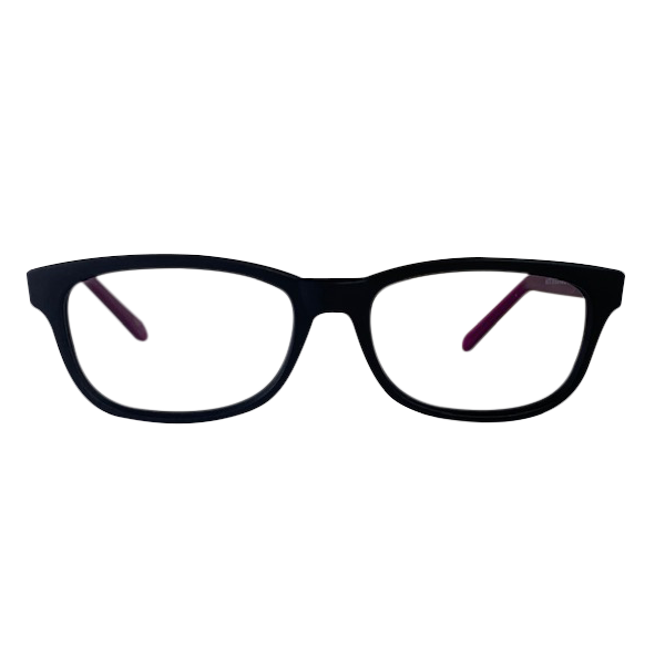 Dina in Midnight Acetate With Blue Temples:  women’s Eyewear fits narrow faces