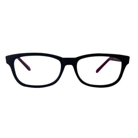 Dina in Midnight Acetate With Blue Temples:  women’s Eyewear fits narrow faces