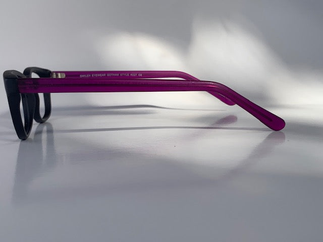 Dina in Midnight Acetate Purple Temples:  women’s Eyewear fits narrow faces