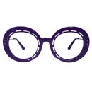 Beverly In Purple Mesh Acetate: Women's Modified Oval  Fits Medium To Wide Faces