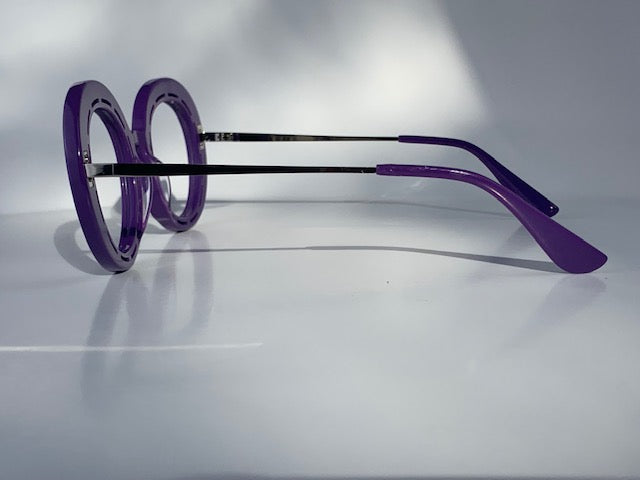Beverly In Purple Mesh Acetate: Women's Modified Oval  Fits Medium To Wide Faces