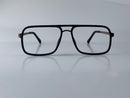 Benjamin In Midnight Acetate With Metal Temples: Men's Square Fits Medium To Wide Faces