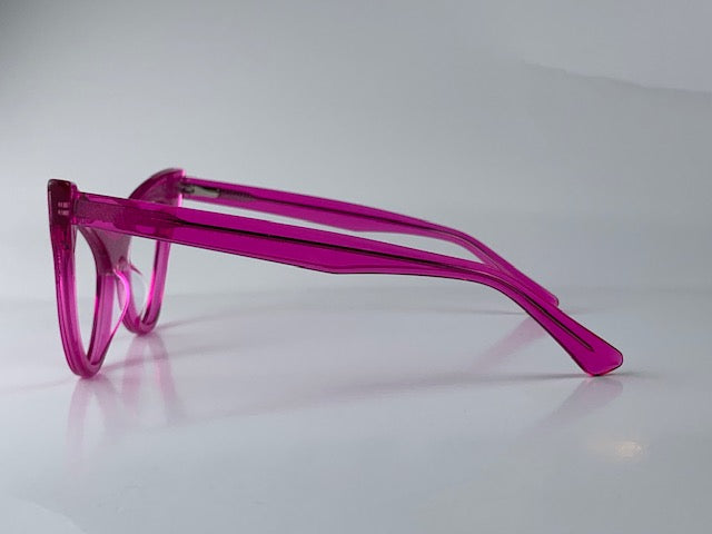 Delmas In Pink Crystal: Women's Cat Eye Fits Medium To Wide Faces