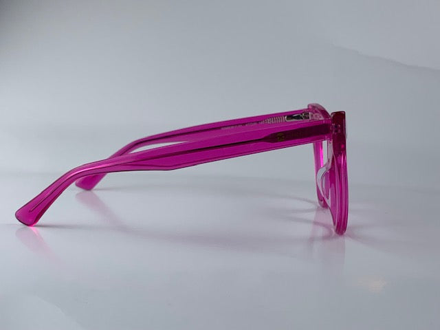 Delmas In Pink Crystal: Women's Cat Eye Fits Medium To Wide Faces