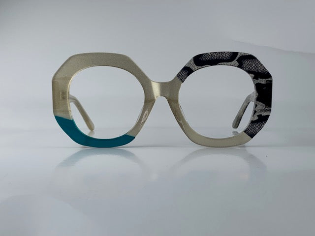 Chalice In Golden Rattle Acetate :  Women's Modified Oval Fits Medium To Wide  Faces
