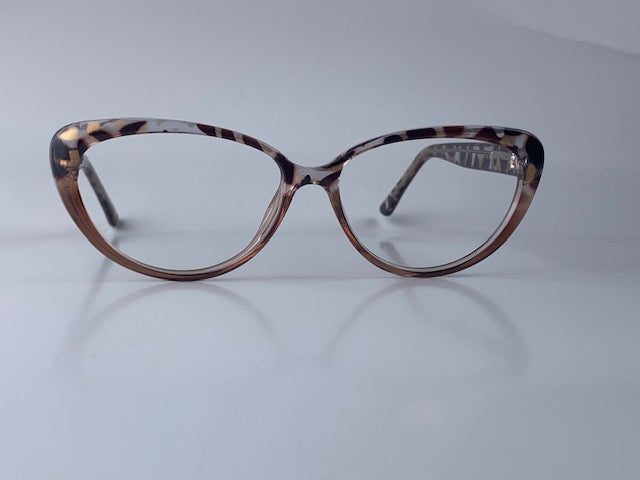 Petina In Oak Striped Tortoise:  Women's Cateye Fits Medium Size Faces (jill)