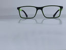 Baringer In Midnight Acetate With Lime Temples:  Kid's Eyewear For Ages 8-12