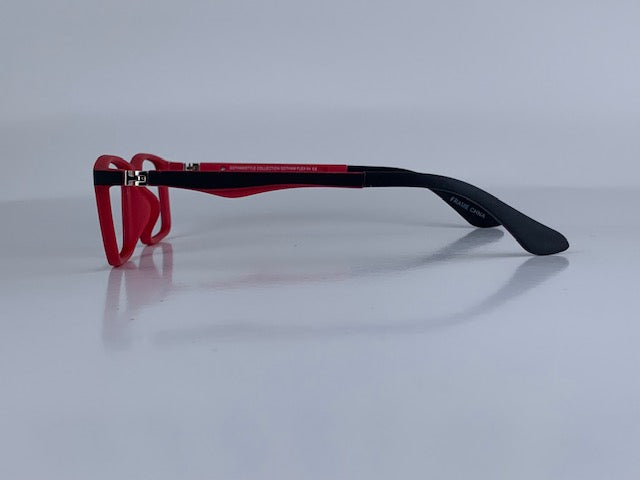 Baringer In Midnight Acetate With Ruby Red Temples: Kid's Eyewear Ages 8-12