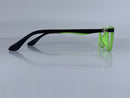 Baringer In Midnight Acetate With Lime Temples:  Kid's Eyewear For Ages 8-12